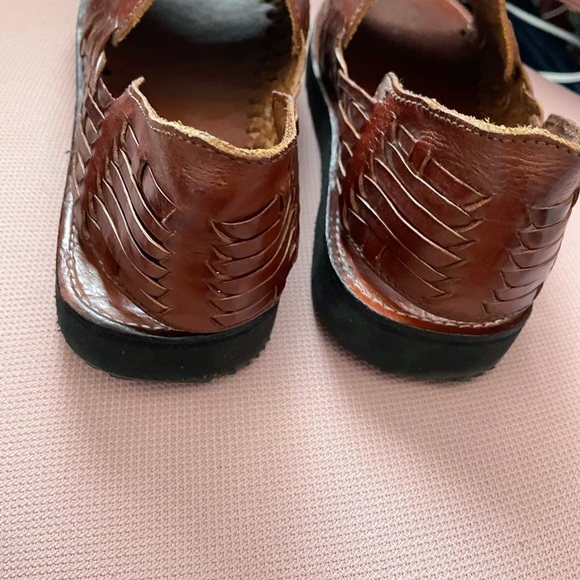 Brown Leather Men's Sandals - Picture 3 of 6